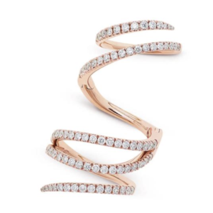 Anello Spiralé in Oro Rosa 18kt con Diamanti – 1,54 ct