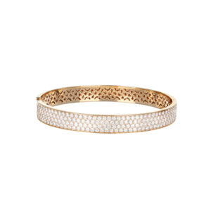 Bracciale Rigido Pavé – Oro 18 kt e Diamanti Naturali